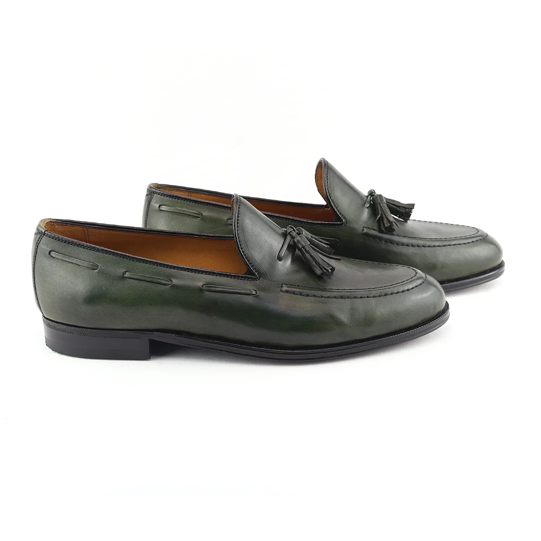 Tassel Loafer Clássico Windsor cor artesanal Verde Musgo - Image 4