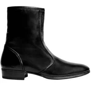 Bota Social de zíper lateral - França cor Preto
