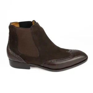Bota Chelsea Brogue John - cor Marrom Café
