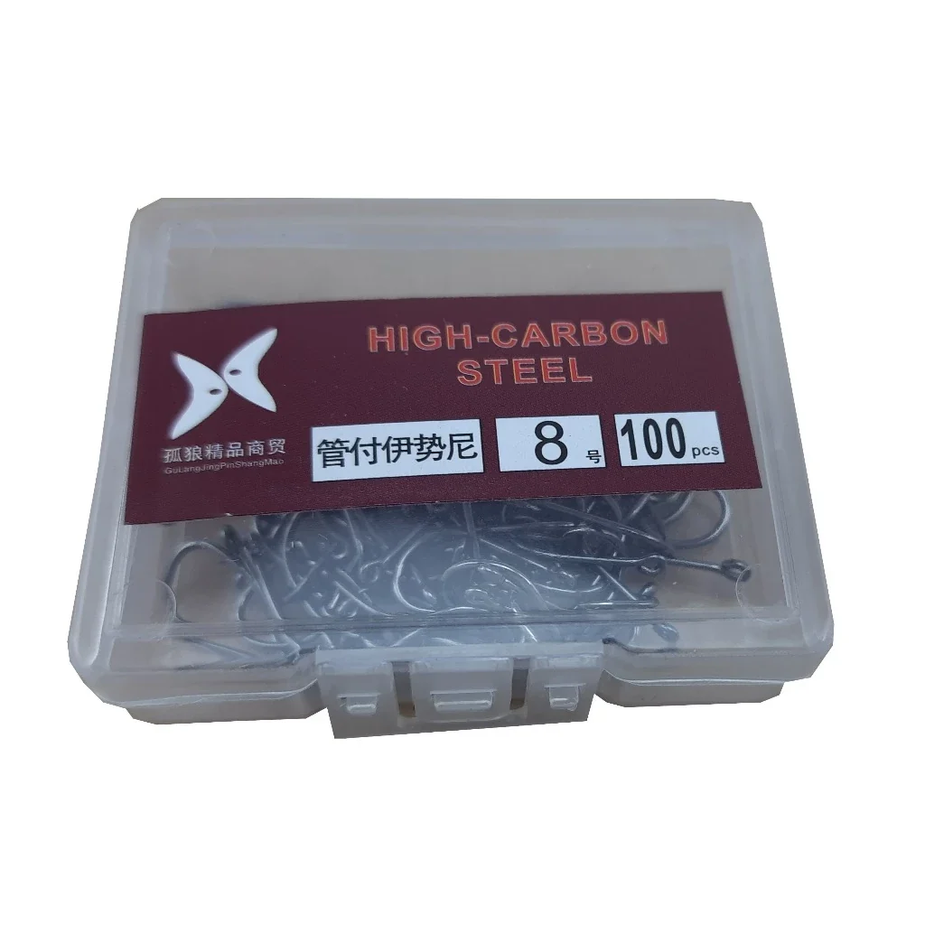100 Pçs Conjunto De Anzol De Pesca Aço Carbono Forte Água Salgada Doce Afiada Círculo Jig Anzóis - Image 5