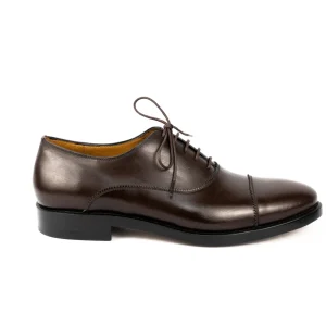 Oxford Cap Toe Parker Solado Duplo e feito em Cromo Alemão cor marrom café