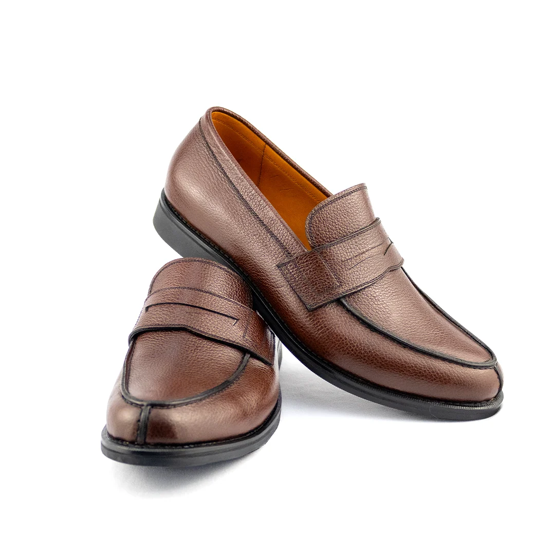 Loafer León em couro granulado - na lindíssima cor pinhão - Image 5