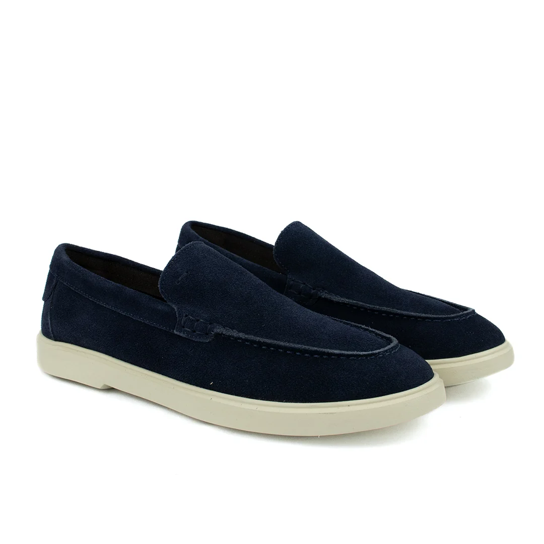 Novo Mocassim Casual Esportivo em Camurça- Azul Marinho - Image 4