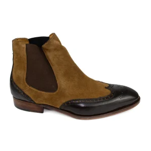 Luxuosa Bota Chelsea Brogue Wingtip John em 2 cores