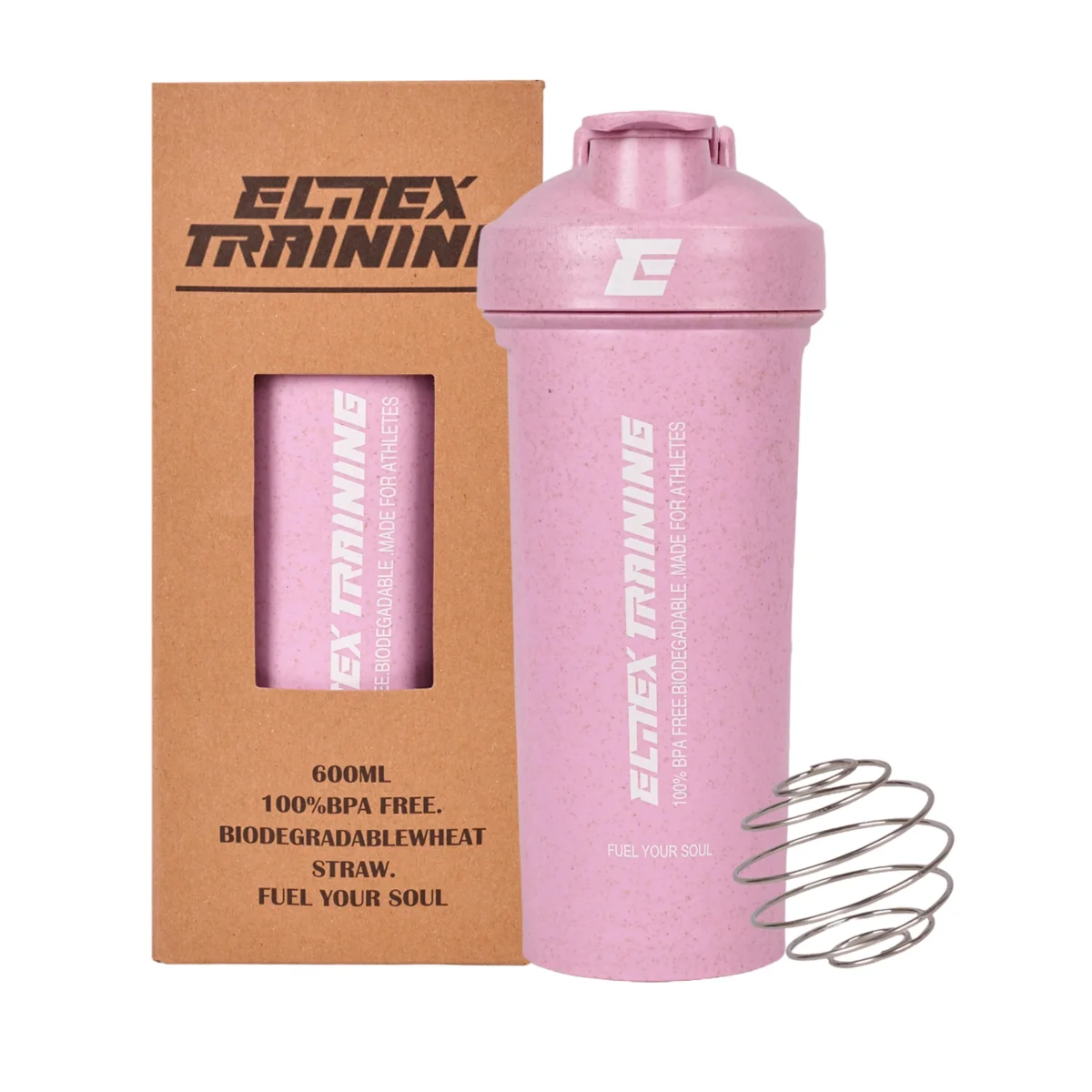 Eco-Shaker Sostenible de 600ml Rosa - Image 2