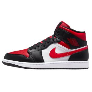 Air Jordan 1 Mid White Black Red