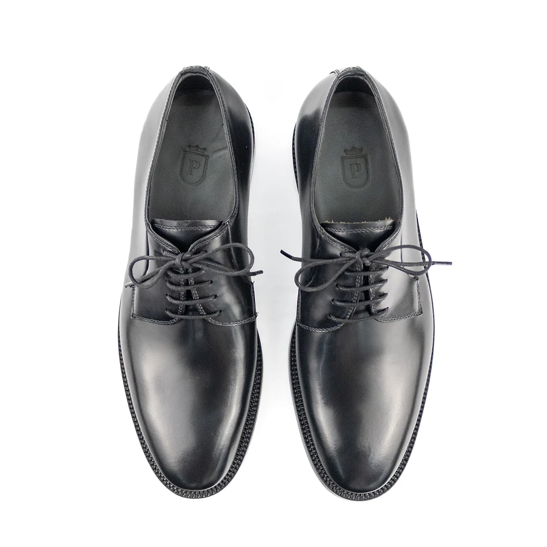 Derby Plain Toe Ernesto Solado Duplo e cor preto - Image 9