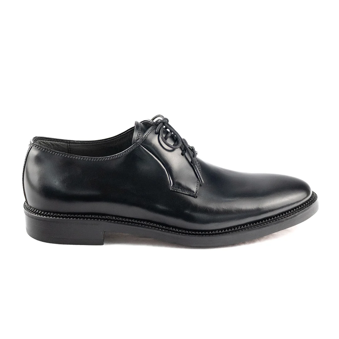 Derby Plain Toe Ernesto Solado Duplo e cor preto
