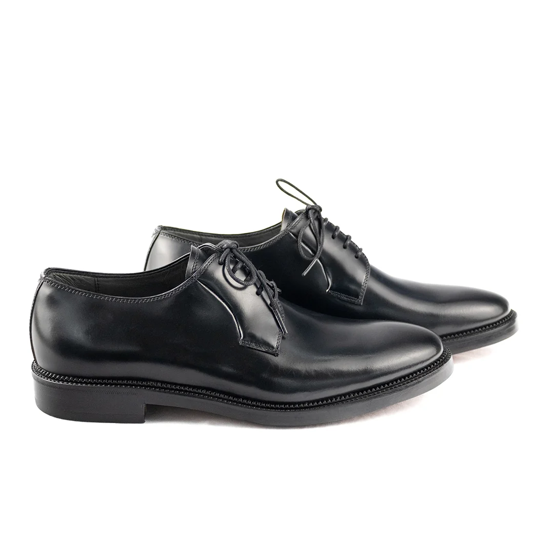 Derby Plain Toe Ernesto Solado Duplo e cor preto - Image 3