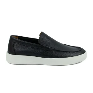 ULTIMOS PARES Slip On Float couro Granulado - cor Preto