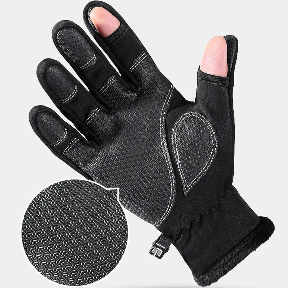 Luvas de Pesca Impermeáveis Antiderrapantes com Forro de Veludo - Image 4