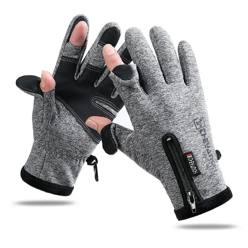 Luvas de Pesca Impermeáveis Antiderrapantes com Forro de Veludo - Image 3