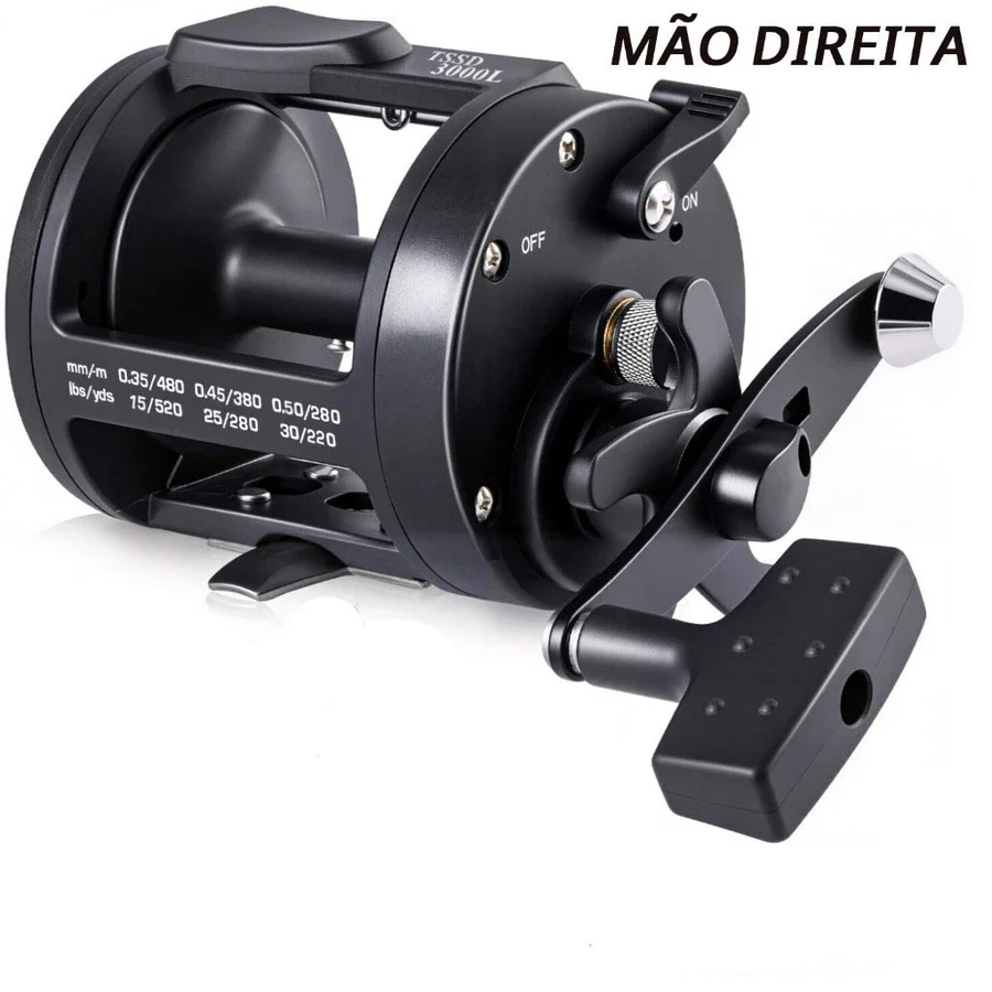 Carretilha Perfil Alto Forte Pesca Pesada 20kg 3000/4000 - Image 6